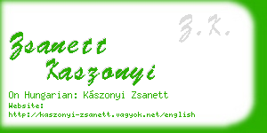 zsanett kaszonyi business card