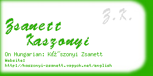 zsanett kaszonyi business card